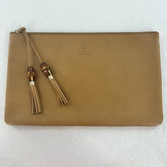 Gucci Controllato Tan Clutch Bag - Picture 1 of 10